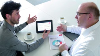 Linde Safety Scan are loc la locația clientului Ședință pentru Linde Safety Scan la un client