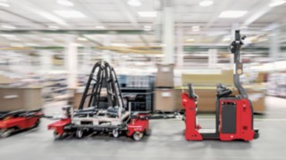Echipament de tractare automatizat din seria Linde MATIC. Echipament de tractare automatizat din seria Linde MATIC.