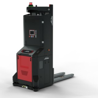 Un transpalet pentru înălțimi mari de ridicare I-MATIC CF compatibil cu depozitele frigorifice, automatizat, de la Linde Material Handling.