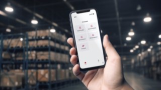 Vizualizare pe smartphone a Linde Warehouse Managers