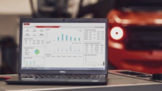Laptop cu interfața de utilizator Linde Warehouse Manager