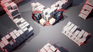 myLinde analizează datele Safety Guard pentru a identifica riscurile de siguranță, a optimiza gestionarea traficului și a spori productivitatea. Animația prezintă riscurile la traversarea intersecțiilor din depozit