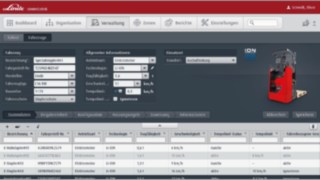 Zona Gestionare a software-ului de management al flotei connect:desk de la Linde Material Handling În zona Gestionare a software-ului de management al flotei connect:desk de la Linde Material Handling se gestionează volume de date mari.