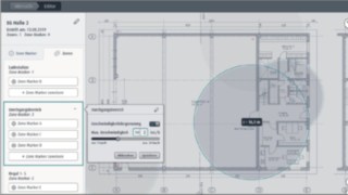 În secțiunea Zone a software-ului de management al flotei connect:desk de la Linde Material Handling, managerii de flote planifică zonele și trecerile prin hale. 