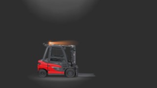 Girofar de avertizare utilizat pe un stivuitor electric.