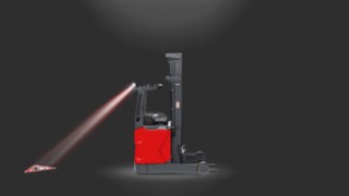 Linde TruckSpot utilizat pe un stivuitor cu catarg retractabil.