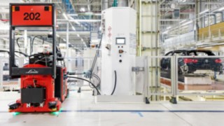 Hală de producție de automobile cu tehnologie cu hidrogen de la Linde