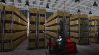 Echipamentul primește comenzi de transport prin intermediul sistemului de management al depozitului Videoclip informativ despre navigarea în depozit, de la Linde Material Handling