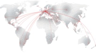 Harta mondială cu locații pentru expedierea pieselor de schimb